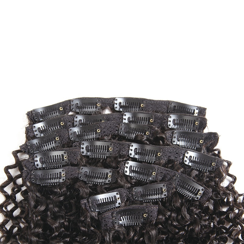 Clip-ins Virgin Hair Curly (140g) / Clip-ins Virgin Hair Kinky Curly (140g) - [Nayah Flex]