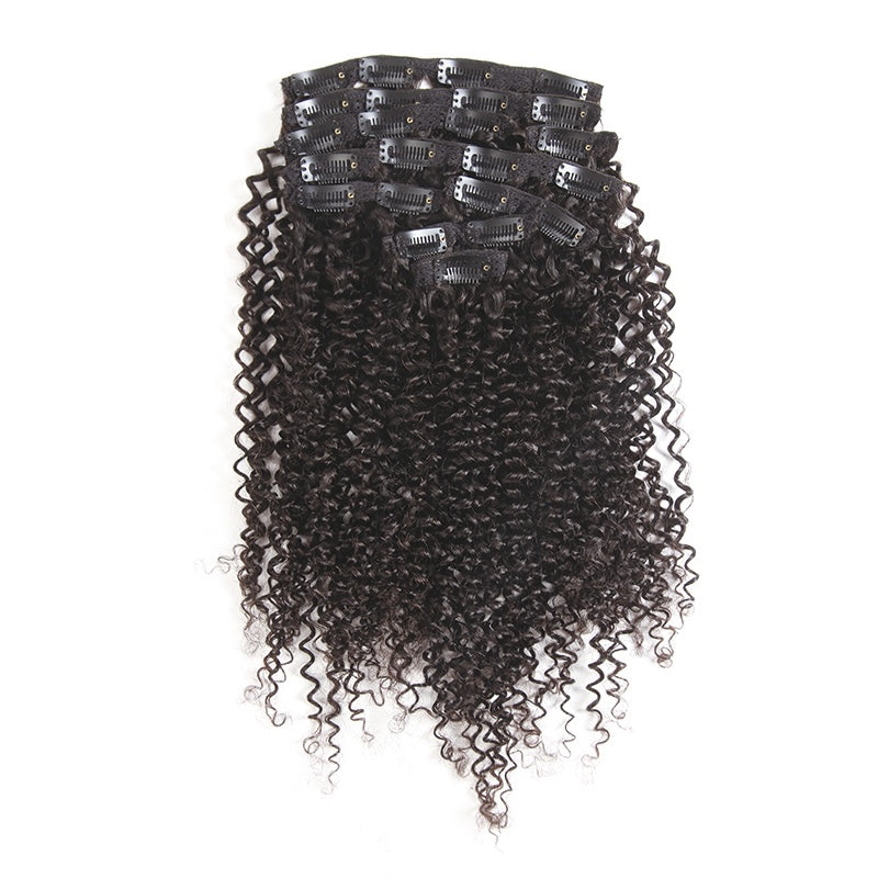Clip-ins Virgin Hair Curly (140g) / Clip-ins Virgin Hair Kinky Curly (140g) - [Nayah Flex]